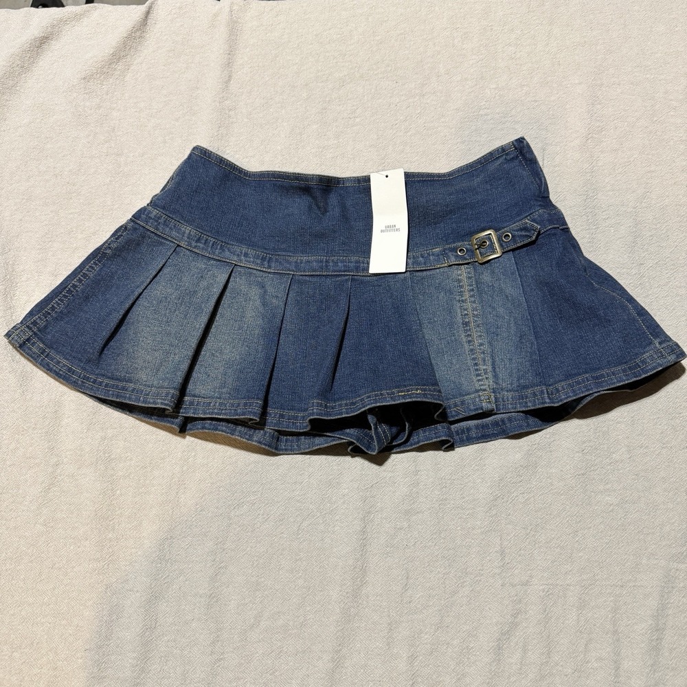 NWT BDG Urban Outfitters Pleated Denim Micro Skort
